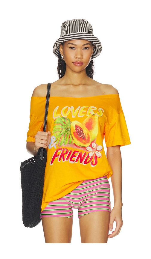 view 1 of 5 Tahiti Tee in Tangerine Orange