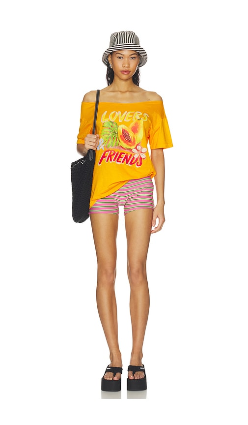 view 5 of 5 Tahiti Tee in Tangerine Orange
