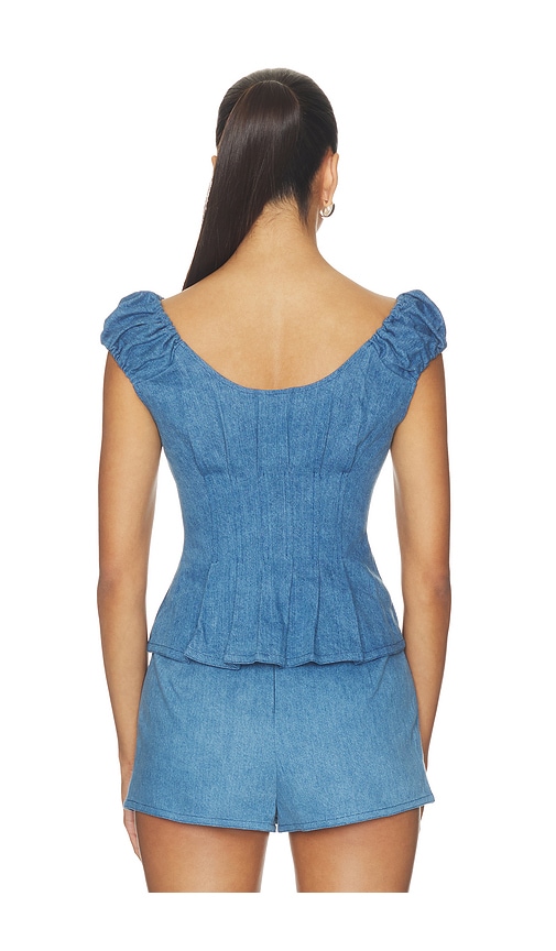 Lovers and Friends Mabel Denim Top | Thumbnail 3 Lovers and Friends Mabel Denim Top | Thumbnail 3
