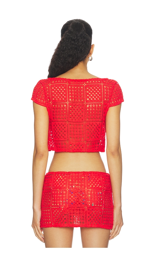 view 3 of 4 Antigua Top in Scarlet Red