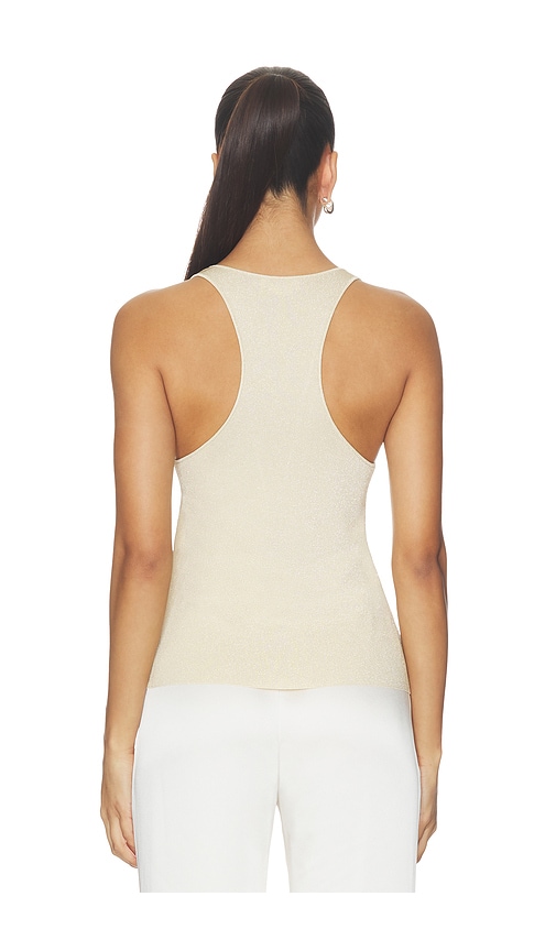 view 3 of 4 Rosanna Metallic V Neck Top in Champagne