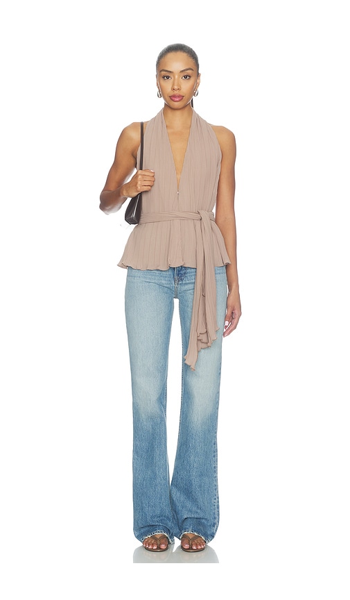 view 4 of 4 Delilah Top in Light Brown