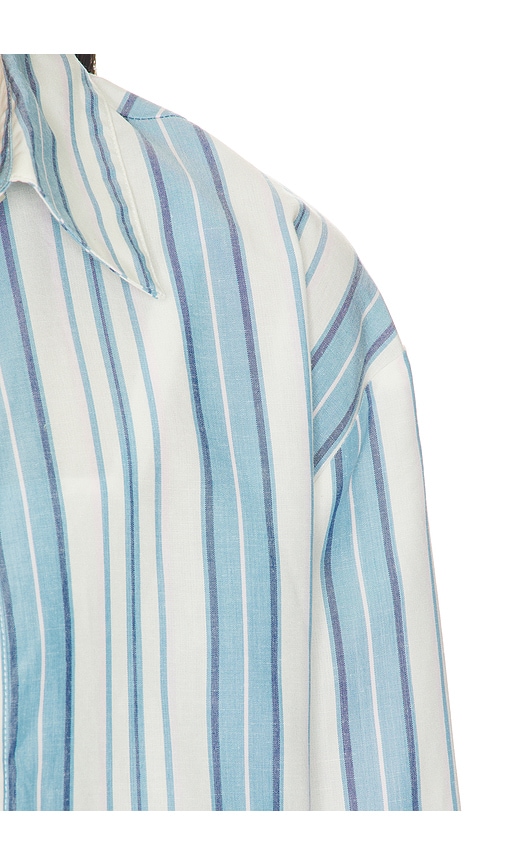 view 5 of 5 Saylor Top in Blue & Pink Stripe
