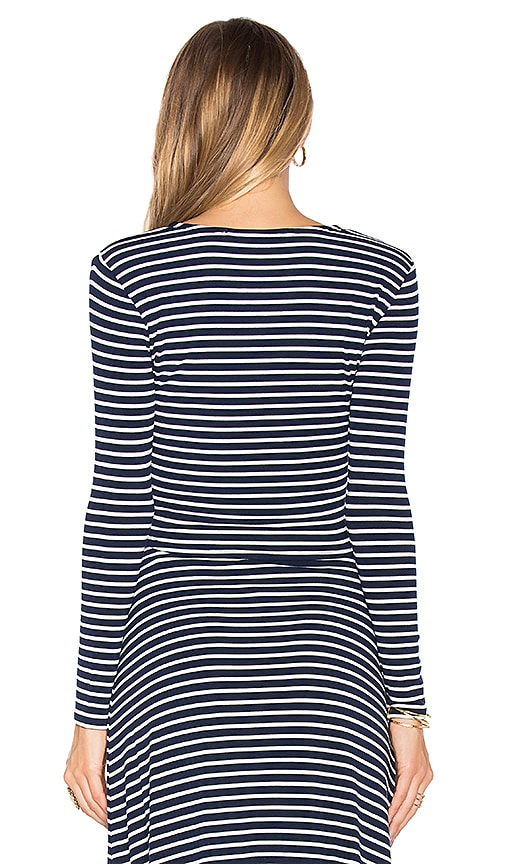 view 3 of 4 Sail Away Top in Navy Stripe