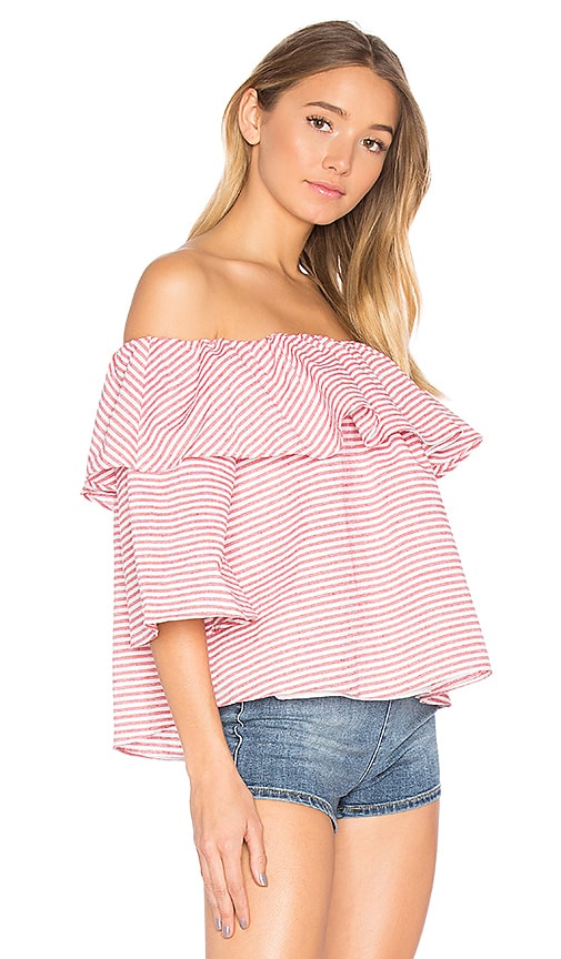 view 2 of 4 Andrea Top in Cherry Stripe