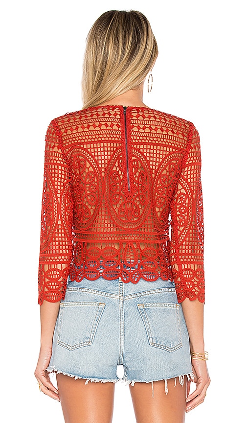 view 3 of 5 Night Bloom Top in Red