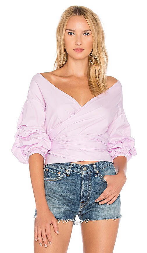 lovers   friends 蝴蝶结女衬衫 – lilac | revolve