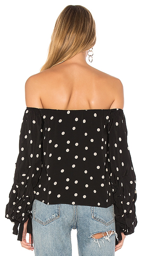 view 3 of 4 Emery Blouse in Midnight Polka Dot