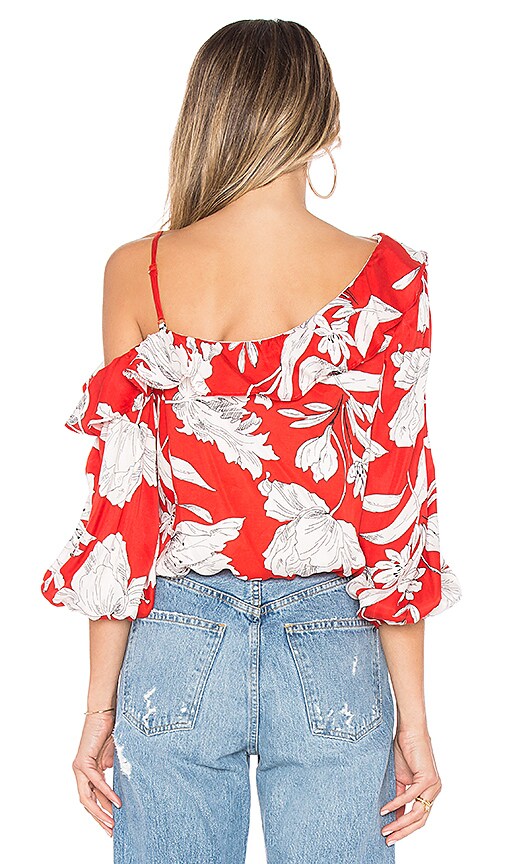 view 3 of 4 Verona Top in Red St. Barths Floral