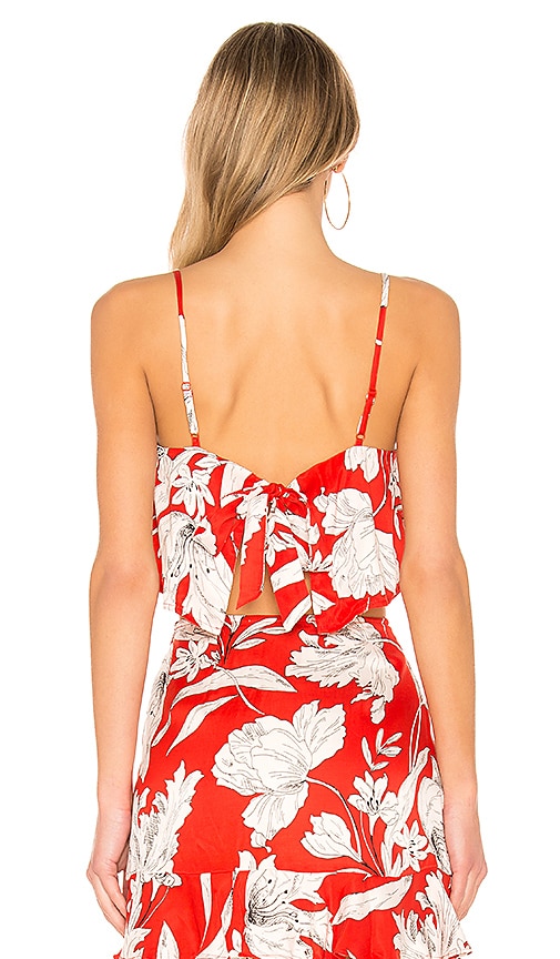 view 3 of 4 Bowie Top in Red St. Barths Floral