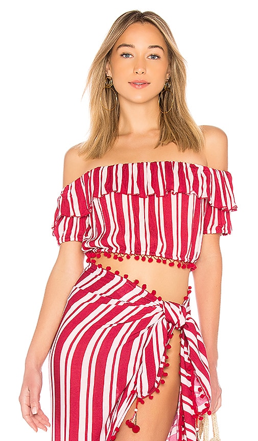 view 1 of 4 Alicia Top in Red Stripe