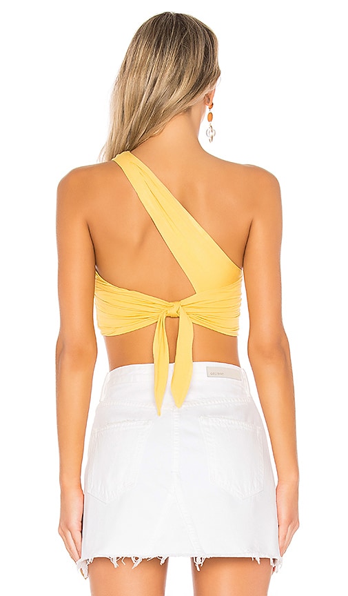 view 3 of 4 Lillian Crop Top in Blossom Yellow