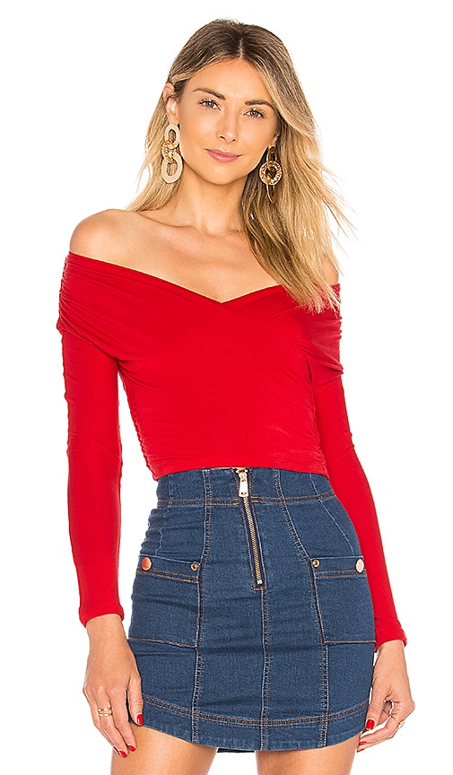 view 1 of 4 Kylie Crop in Red