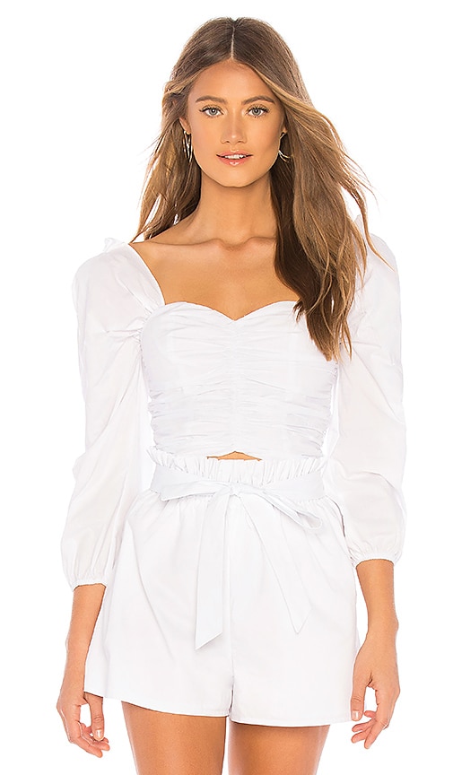 Lovers + Friends Octavia Crop Top in White | REVOLVE