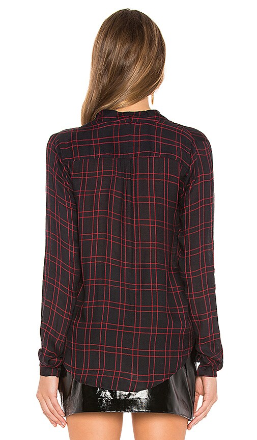 view 3 of 4 Get Down Blouse in Black And Red Plaid