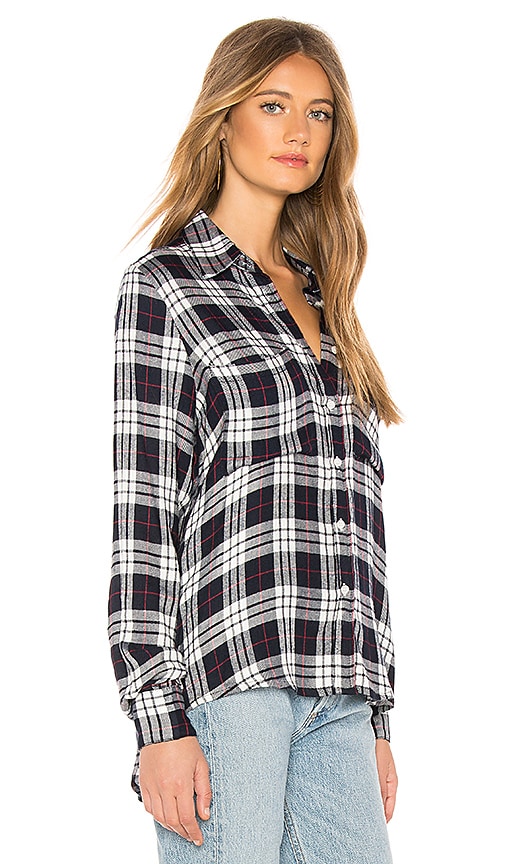 view 2 of 4 Teen Spirit Button Up in Navy Plaid