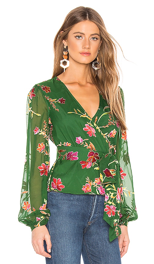 view 2 of 4 Aubrey Blouse in Jade Floral