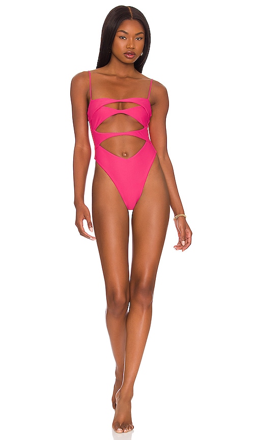 view 1 of 3 No Words One Piece in Hot Pink