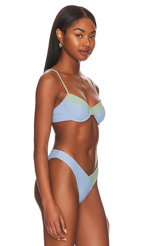 view 2 of 4 Pool Party Top in Sky Blue & Mint