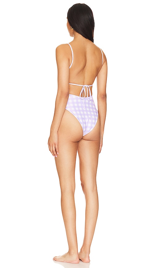 view 3 of 3 Essa One Piece in Lilac Check