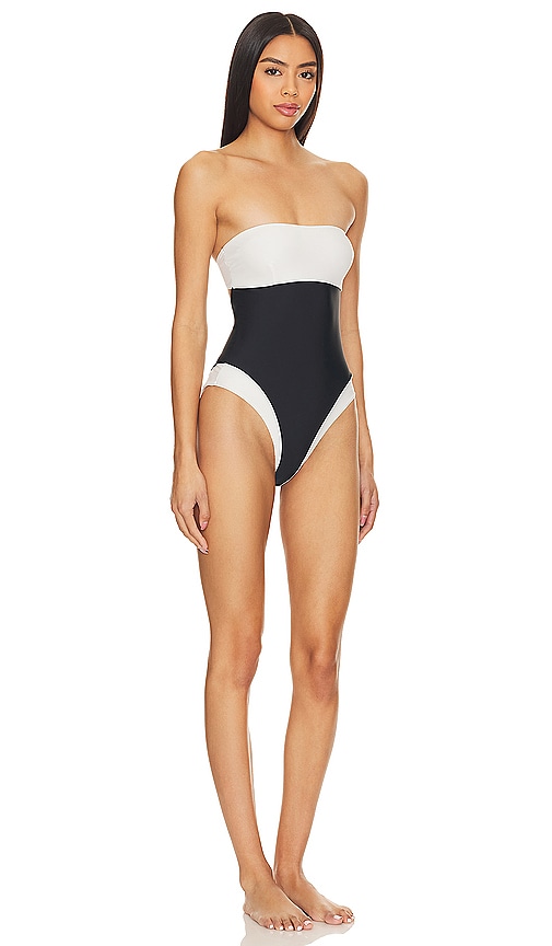 view 2 of 3 Moani Strapless One Piece in Black & White