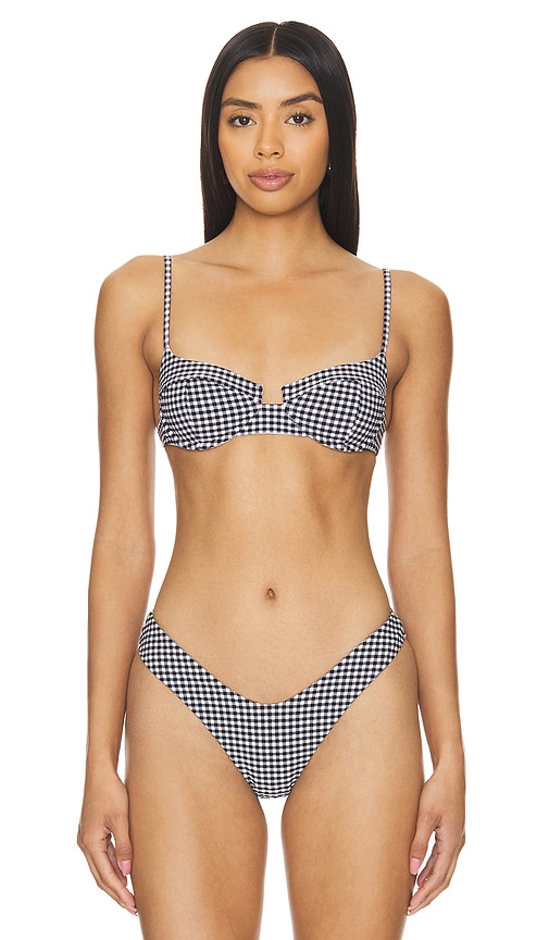 Shop Lovers & Friends Check Me Out Top In Black Gingham