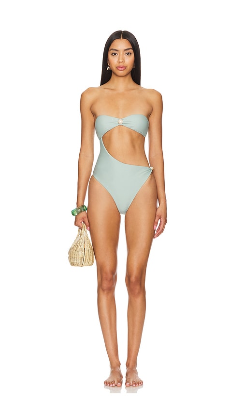 view 1 of 3 Marissa One Piece in Soft Aqua