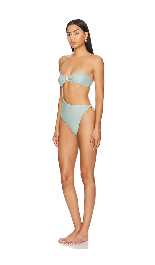 view 2 of 3 Marissa One Piece in Soft Aqua