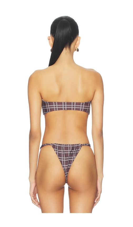 view 3 of 4 Adore You Top in Brown Plaid