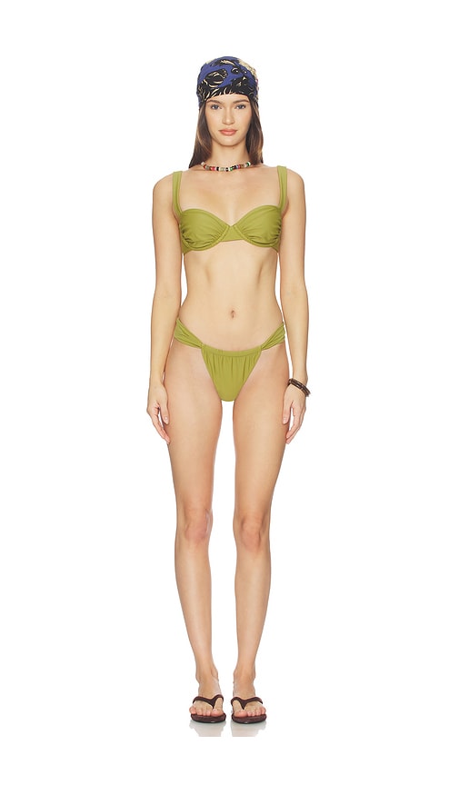 view 4 of 4 Chasing Sunsets Bottom in Moss Green