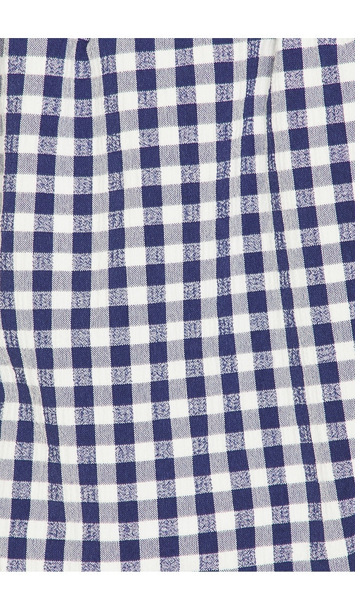 view 5 of 5 Check Me Out Top in Blue Gingham