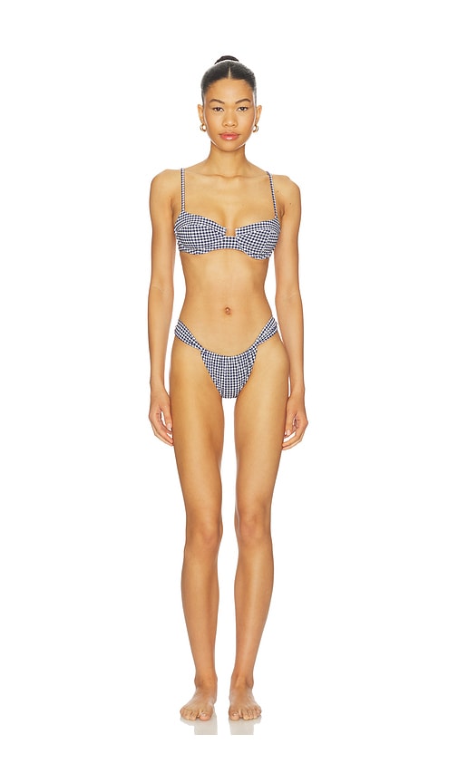 view 4 of 5 Adore You Bottom in Blue Gingham