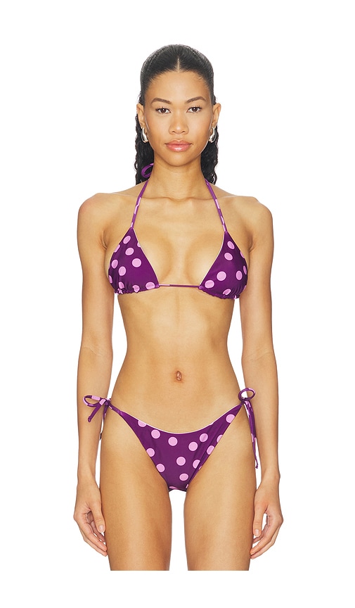 view 1 of 6 Anelyn Reversible Top in Pink & Green Dot + Purple & Pink Dot