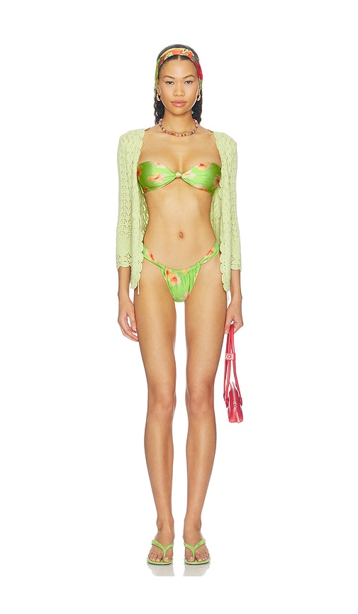 view 5 of 5 Adore You Bottom in Green & Peach Floral