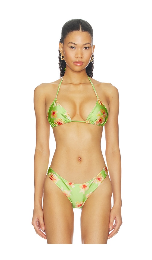 view 1 of 4 Diaz Top in Green & Peach Floral