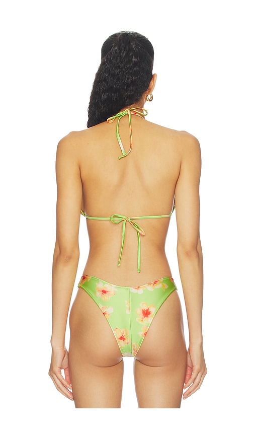 view 3 of 4 Diaz Top in Green & Peach Floral