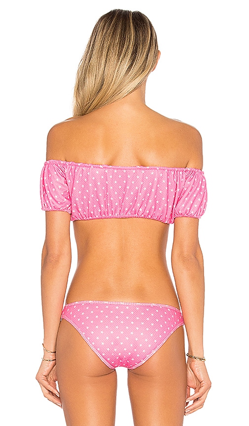 view 3 of 4 Just Don't Care Top in Pink Star Print