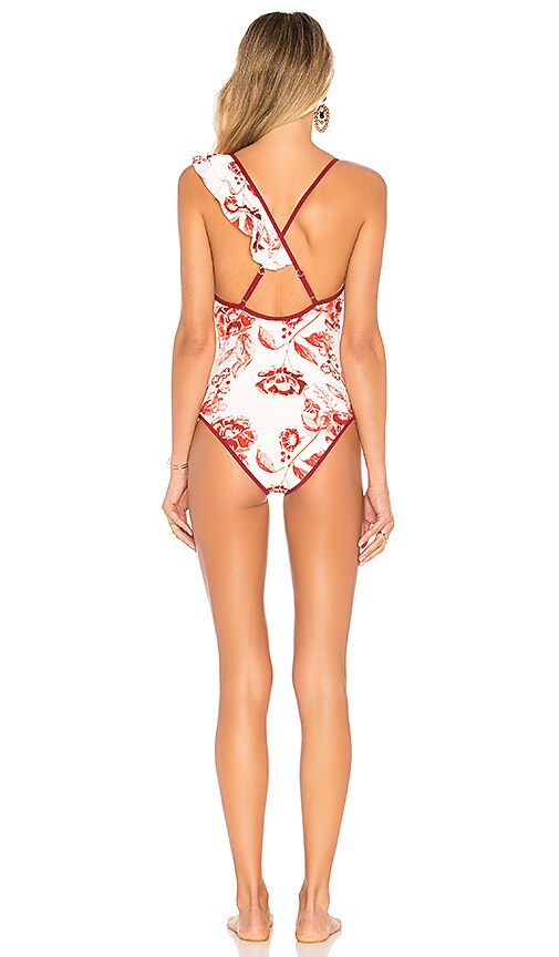 view 3 of 3 As You Are One Piece in Coral Poppy