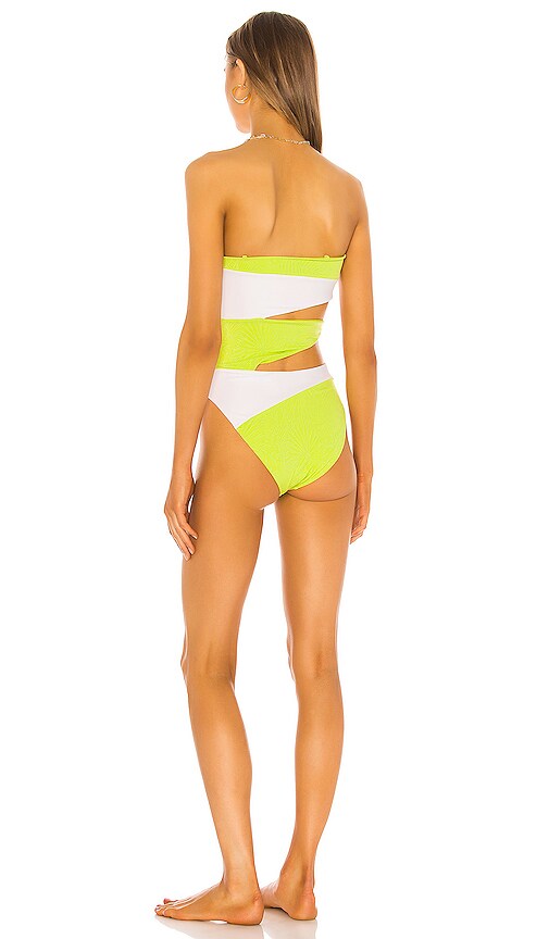 view 4 of 4 Ibiza One Piece in Chartreuse Palm