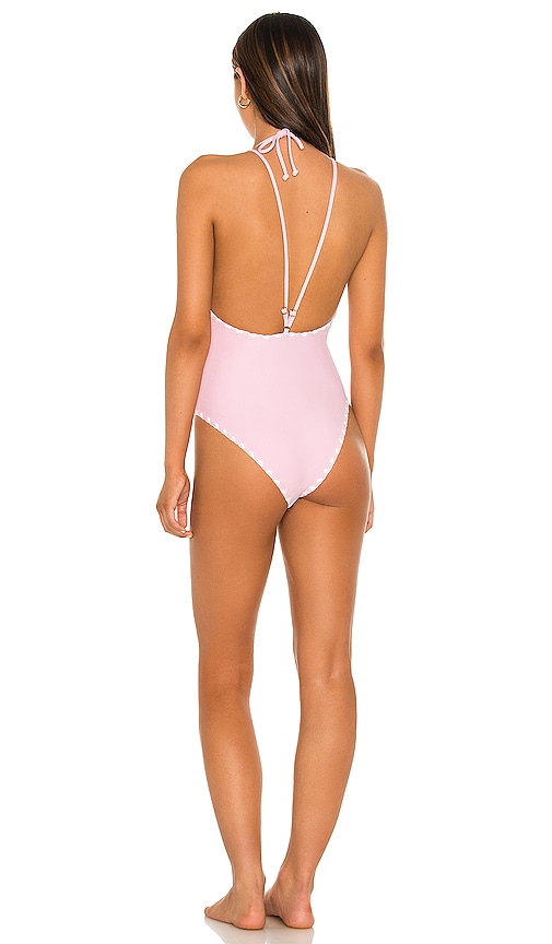 view 3 of 3 Adrift One Piece in Blush Pink & White