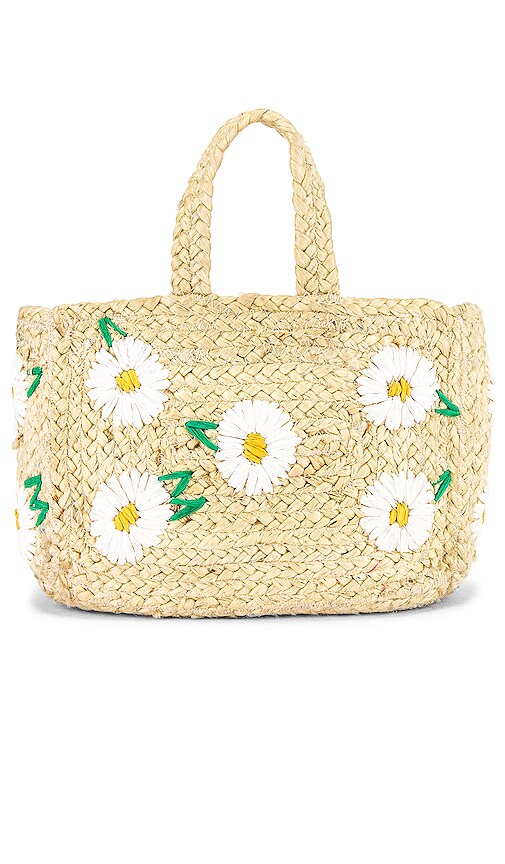 view 2 of 4 Daisy Mini Tote in White & Yellow
