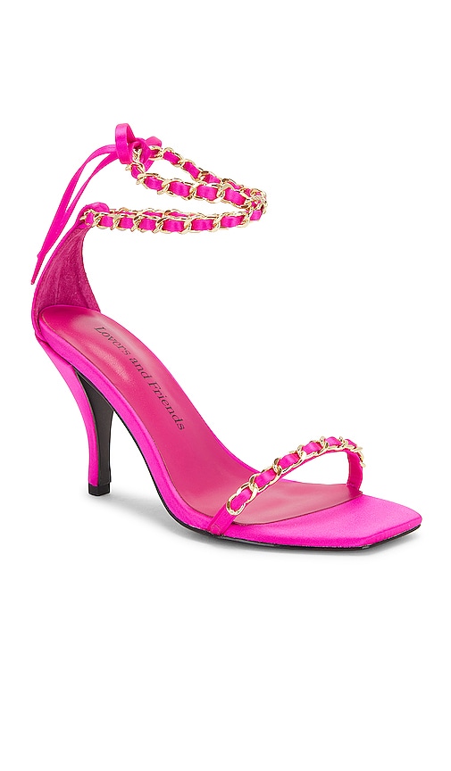 view 2 of 5 Chain Sandal in Electric Pink