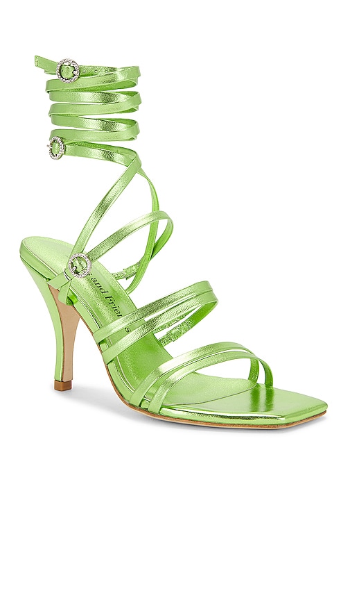 view 2 of 5 Multi Strap Heel in Lime Green
