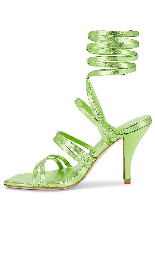 view 5 of 5 Multi Strap Heel in Lime Green