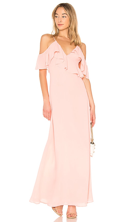 Ruffle Neckline Maxi