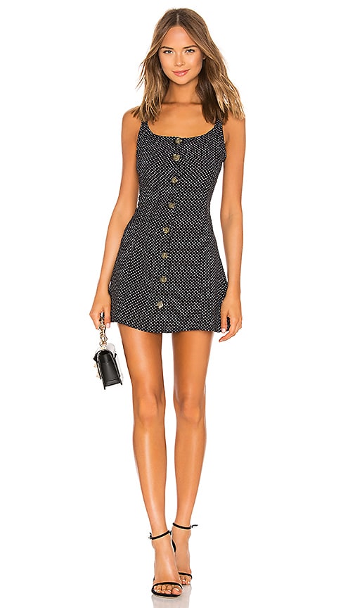 LPA Button Up Tank Fit and Flare Dress in Ditsy Dots  REVOLVE