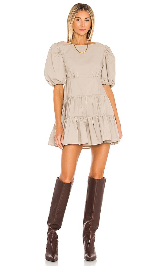 LPA Sofia Mini Dress in Vanilla Latte