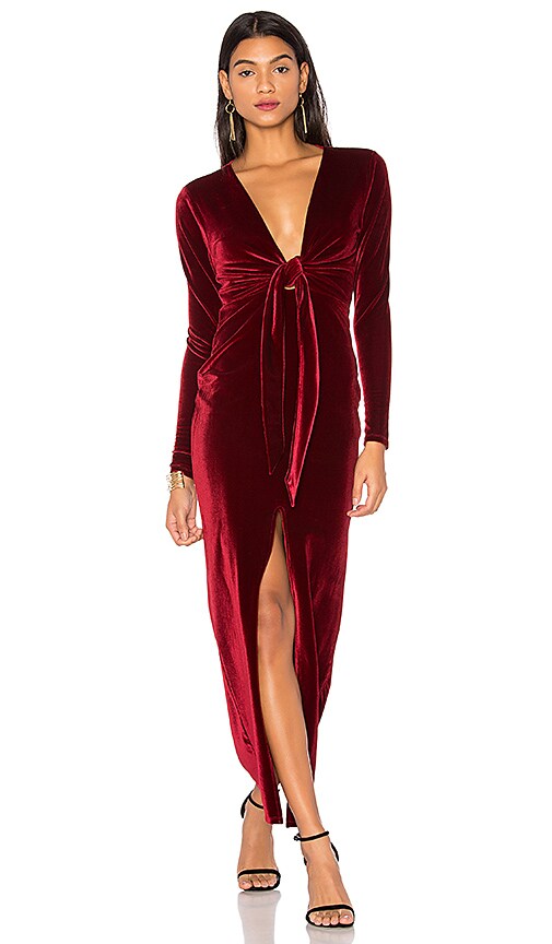 revolve red velvet dress