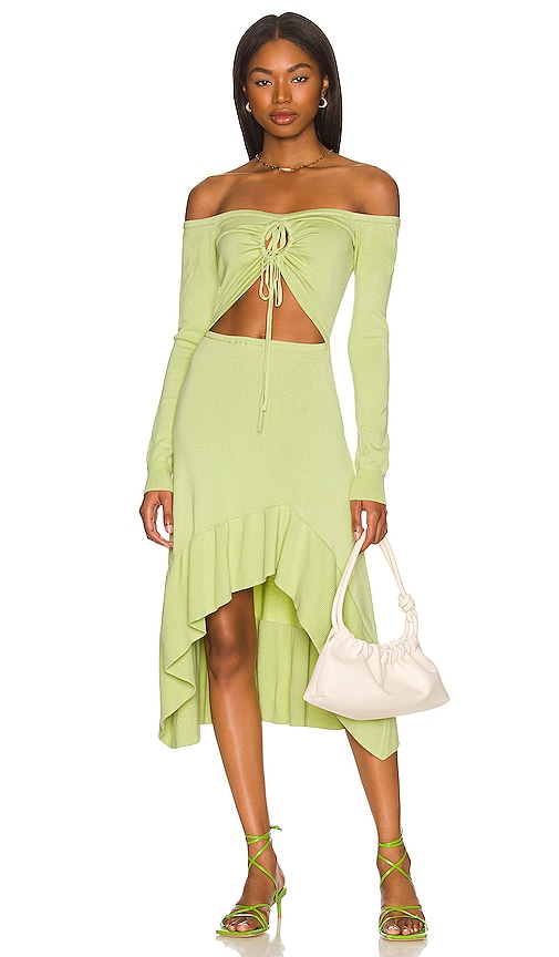 Aarika Off Shoulder Midi Dress