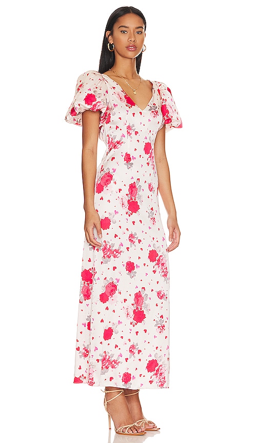 Shop Lpa Maryana Maxi Dress In Red & Pink Floral